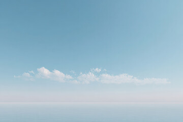 Fototapeta premium photorealistic ultraminimalist sky background featuring clean blue expanse with light cloud cover