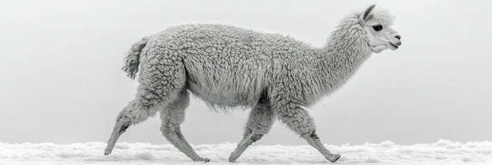 Obraz premium White alpaca outdoors