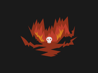 A dark and sinister depiction of hell