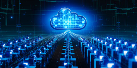 Digital workers accessing cloud data network