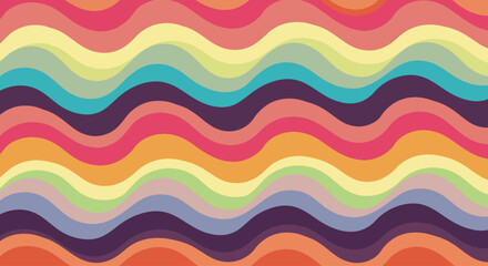 Wavy Pastel Stripe Background – Soft Abstract Flowing Color Pattern