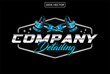 vector graphic of auto detailing vector template