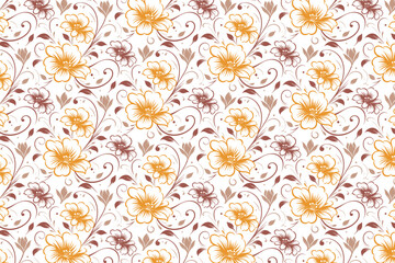 nature floral line art sketch.pattern seamless fabric minimalism.pillow cover wrapping paper stylish.modern one line flower print.design repeat fashion table top textile

