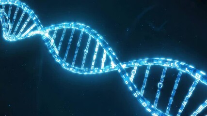 futuristic dna code background, futuristic dna code design, futuristic dna code visualization, futuristic DNA structure in binary code, digital biotechnology helix strand, glowing genome visualization - Powered by Adobe