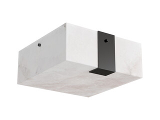 Ponti Alabaster Flush Mount , blackened brass with alabaster , Elegant Lighting Fixture Against...