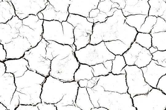 Cracked clay soil PNG file with transparent background