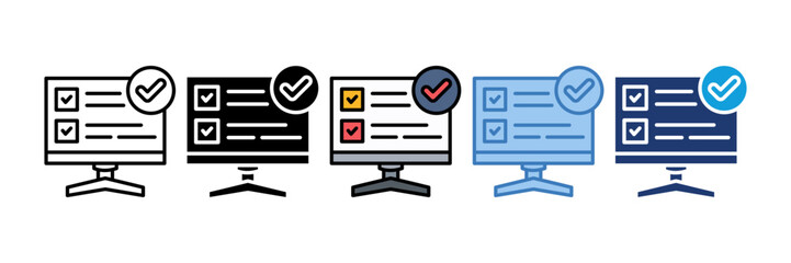 Compliance Monitor Icon Element For Design