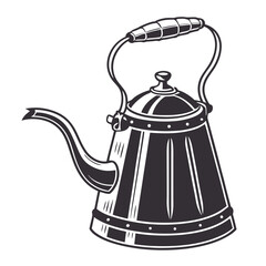 silhouette kettle on white background 