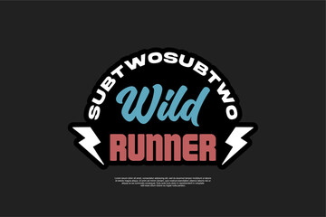 sportswear running design logo suitable for printing