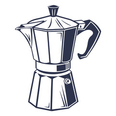 silhouette kettle on white background