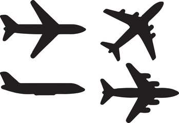 airplane silhouette, jet plane vector, aircraft outline, flying plane icon, commercial plane shape, plane in flight sketch, aviation silhouette image, jetliner clipart,