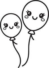 balloon outline, helium balloon vector, party balloon silhouette, air balloon shape, birthday balloon sketch, floating balloon design, round balloon clipart, celebration balloon icon