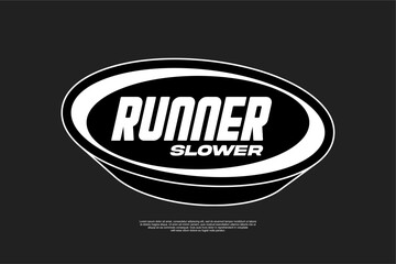 sportswear running design logo suitable for printing