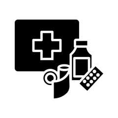 Fototapeta premium emergency equipment icon white on background