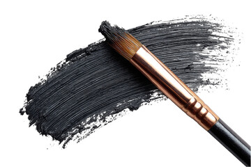 Dark makeup brush stroke on black