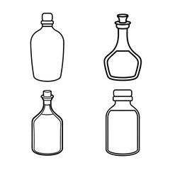 line art botol bundle design
