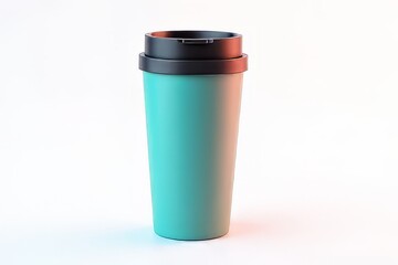 Teal Insulated Coffee Cup Mockup