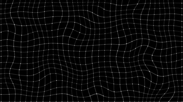 animated abstract technology dark background with random dots and fading out.