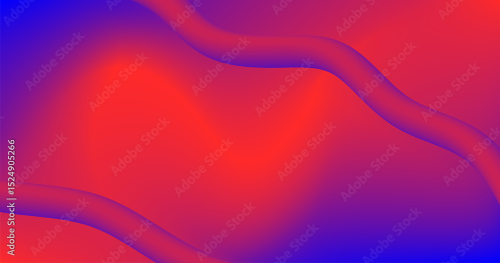 Aufkleber red blue gradient abstract background with red and blue gradient wavy pipe lines vector illustration