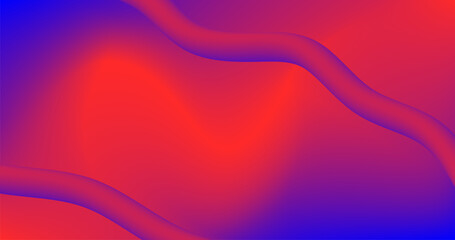 Red Blue Gradient Abstract background with red and blue Gradient wavy pipe lines Vector illustration