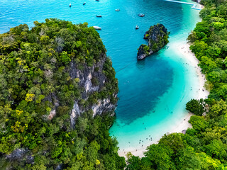 Aerial view of Hong Island near Krabi, Thailand