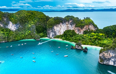 Aerial view of Hong Island near Krabi, Thailand