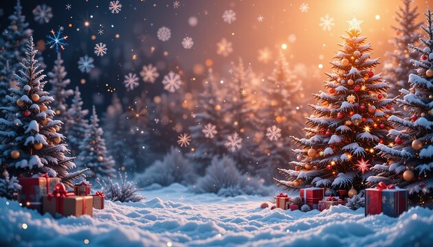 Festive Christmas Desktop Backgrounds - Holiday Digital Screensaver