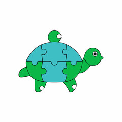 turtle on a white background
