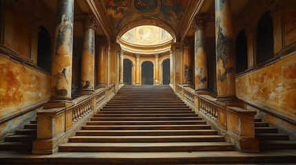 Obraz premium Grand staircase architectural interior