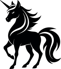 Unicorn Silhouette Vector Logo – Animal Illustration