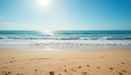 Obraz premium Relaxing Beach Scenery for PowerPoint Presentations