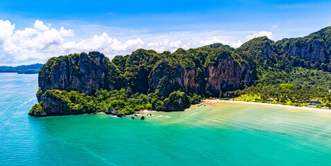 Fototapeta premium Aerial view of Railay near Krabi, Thailand
