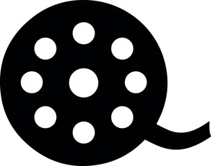 film reel silhouette symbol icon