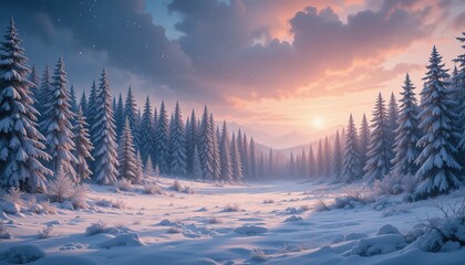 Obraz premium Winter Wonderland Background Design for Desktop