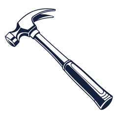 silhouette hammer on white background
