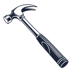 silhouette hammer on white background