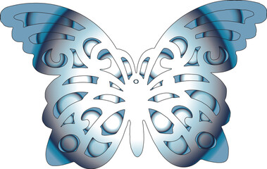 Illustration of a butterfly, isolated on a white background.