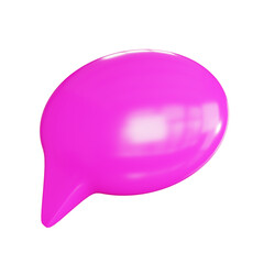 Title Pink 3d speech bubble. Suitable for social media, presentations, designs needing a bold pop of color and modern communication visuals.