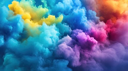 Fototapeta premium Colorful cloud-like smoke