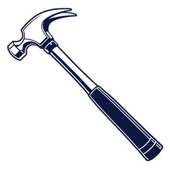 silhouette hammer on white background