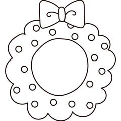 Christmas Wreath with Ribbon Doodle


