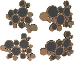 vector illustration of traditional ethnic ornament wall decoration design