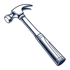 silhouette hammer on white background