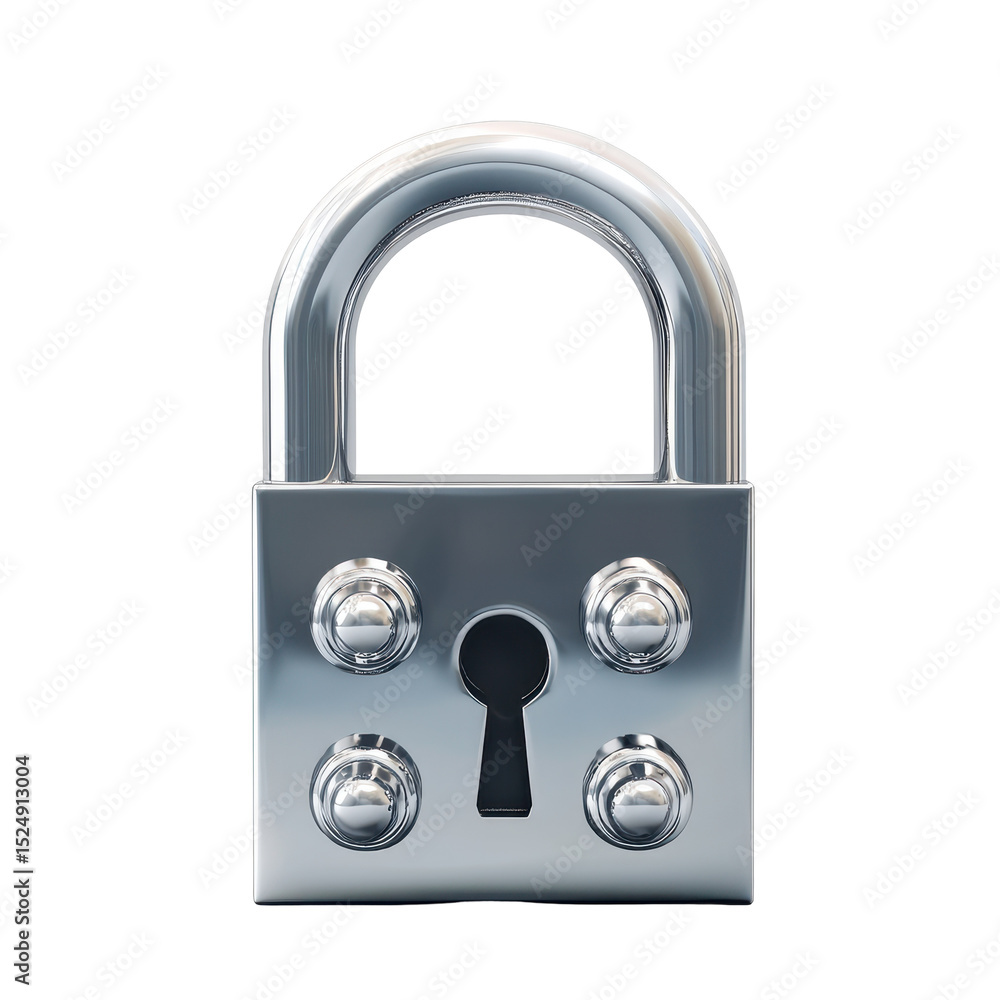 Poster digital security lock, advanced digital security lock showcasing a keypad interface, isolated on tra