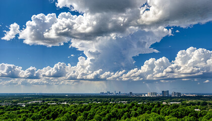 Le ciel est dégagé après la pluie