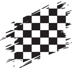 Grunge race flag, isolated vector checkered pattern of start and finish motorsport flag grungy style rally flag background for motor or auto sport car racing flag eps vector file