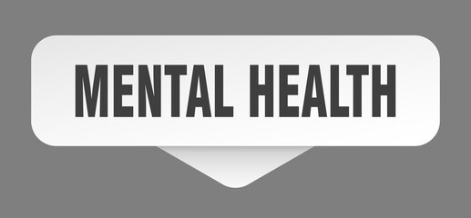 mental health sticker. mental health sign isolated on gray background