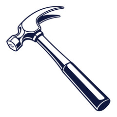 silhouette hammer on white background