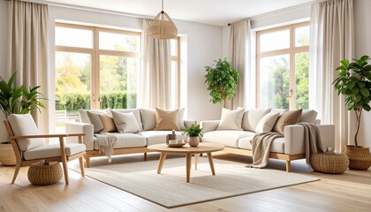 Modern Scandinavian Living Room Interior Design