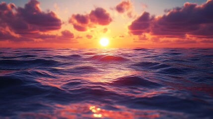 Obraz premium Ocean sunset landscape